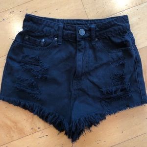BDG Black Destroyed Shorts Urban Outfitters 25